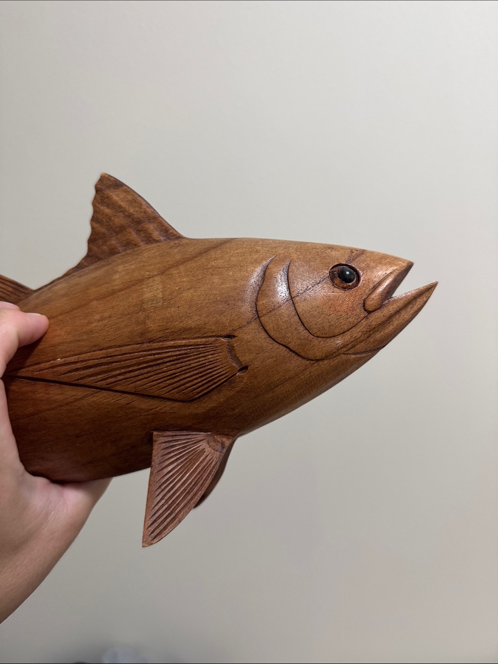Handcrafted Brown Wooden Tuna Fish Décor - Unbranded - Picture 4 of 4
